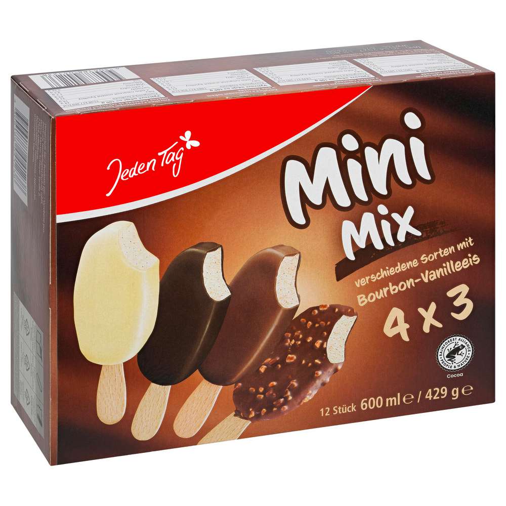 Produktabbildung Jeden Tag Mini Stiel-Eis, sortiert