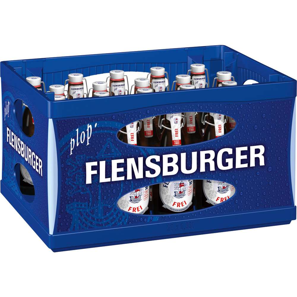 Produktabbildung Flensburger Pilsener Bier, alkoholfrei, 0,5 % (20x 0,330 Liter)