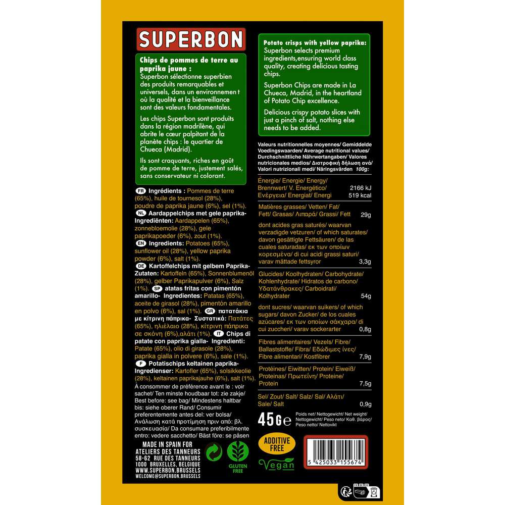 Produktabbildung Superbon Chips de Madrid Yellow Paprika