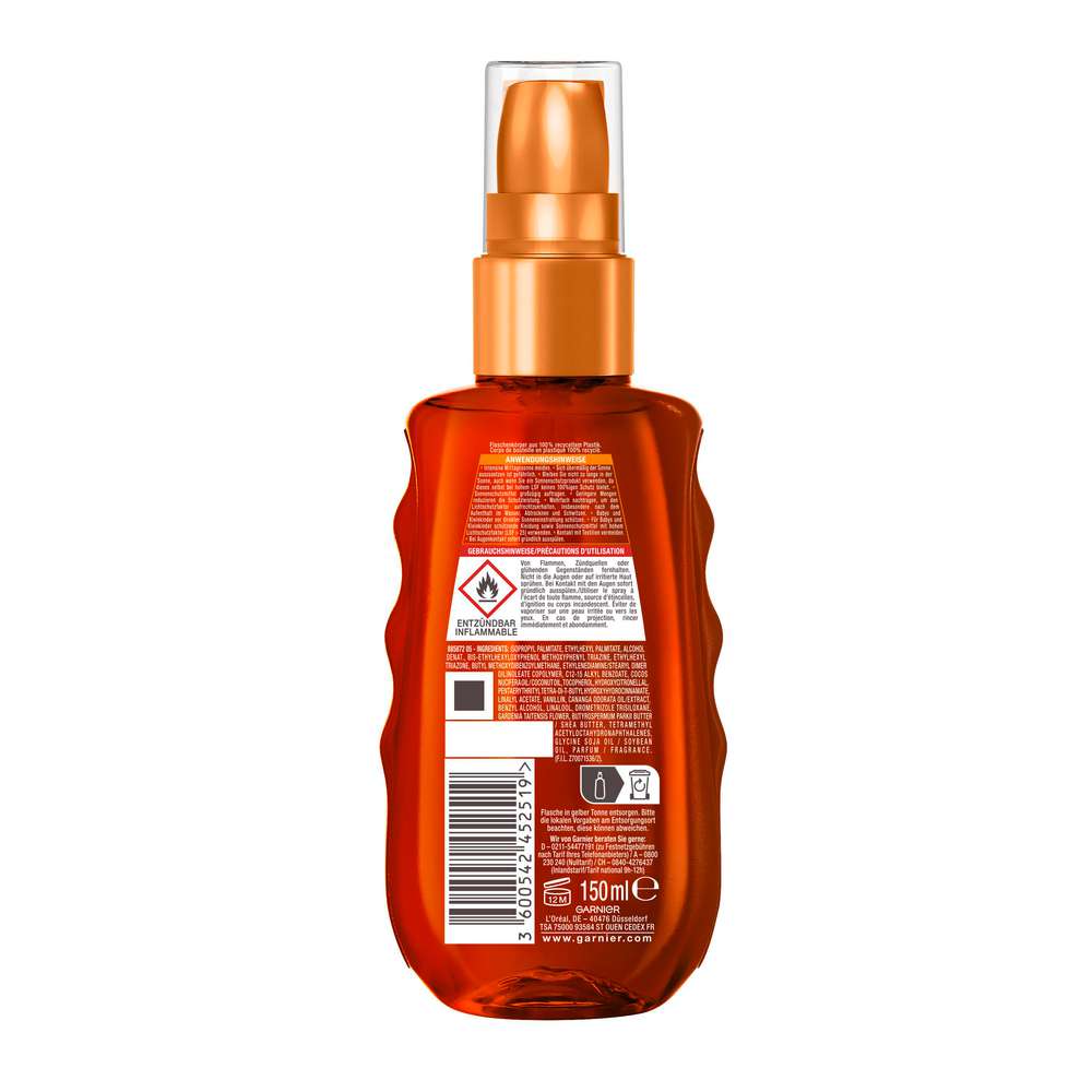 Produktabbildung Garnier Schützendes Sonnenöl Ambre Solaire Ideal Bronze, LSF20