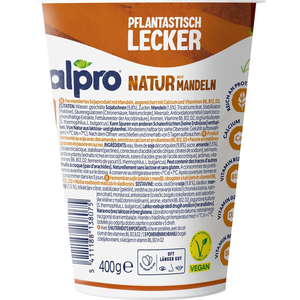 Produktabbildung Alpro Soja-Joghurtalternative Natur, Mandeln