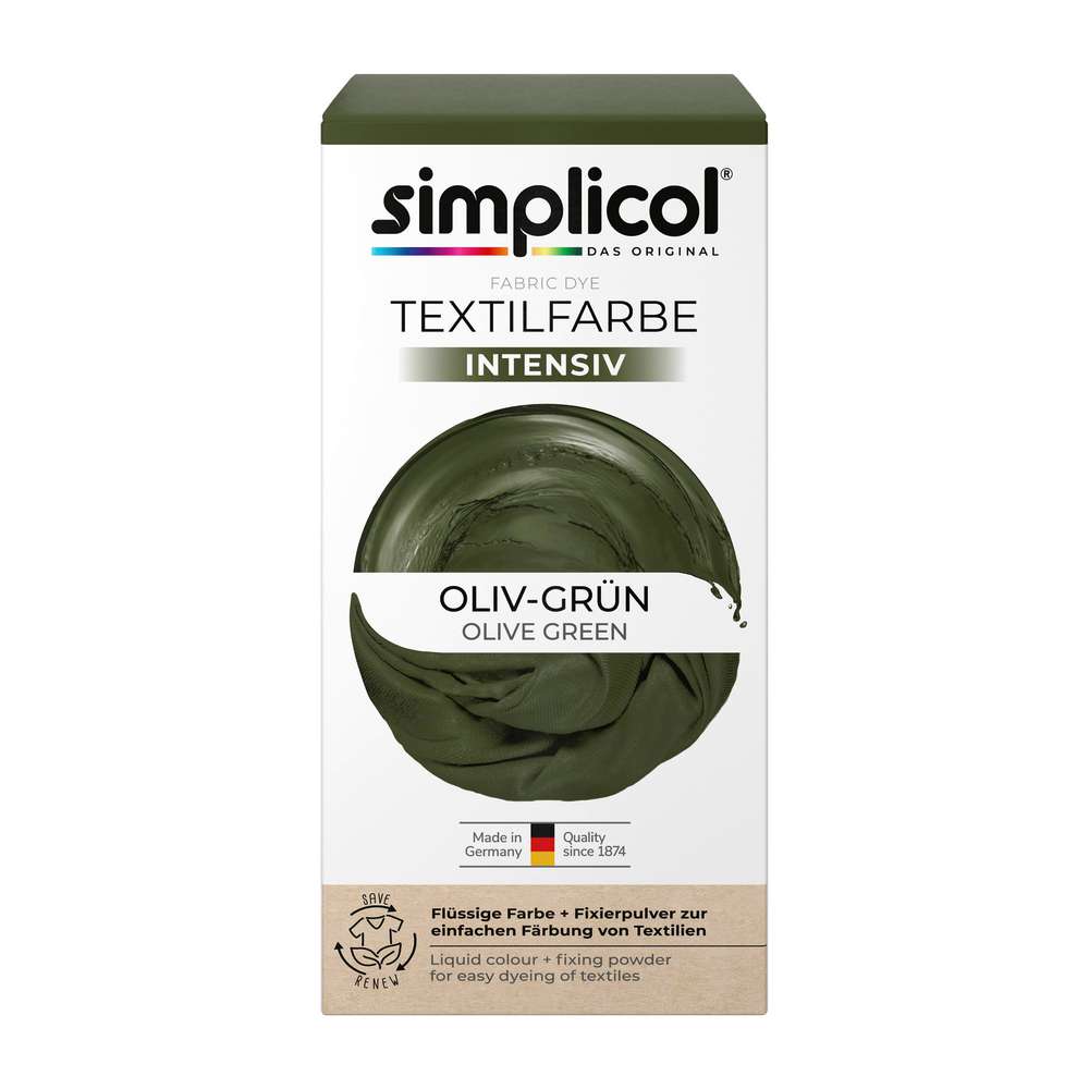 Produktabbildung simplicol Textilfarbe intensiv, Oliv-Grün