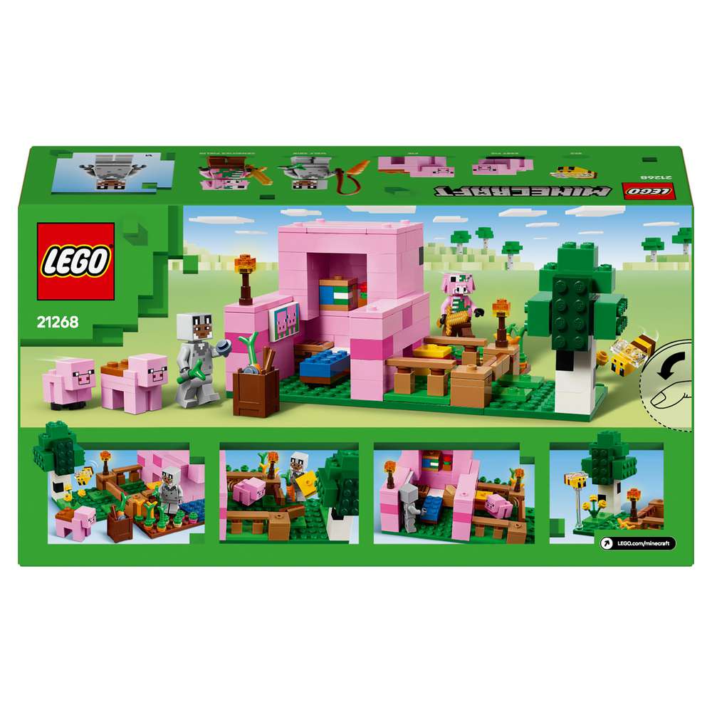 Produktabbildung Lego LEGO Minecraft Das Babyschwein-Haus, Set mit Tieren 21268