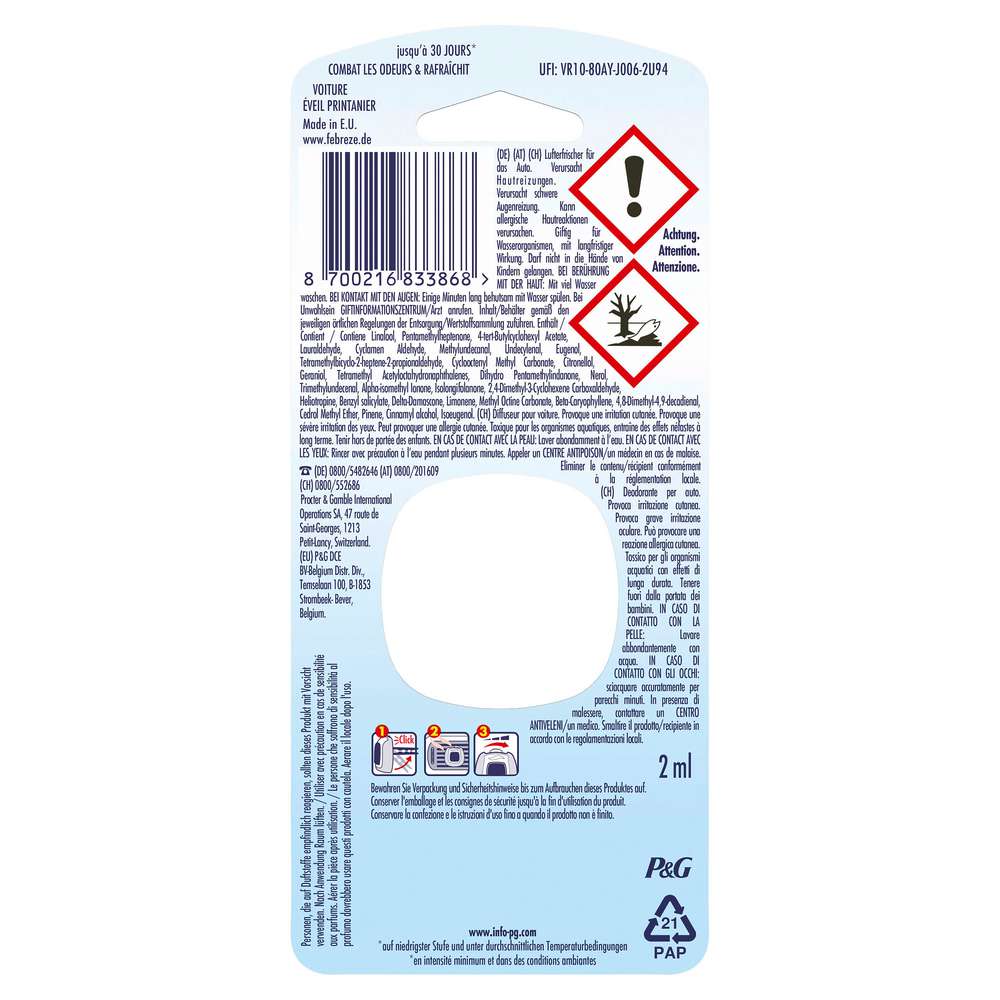 Produktabbildung Febreze Auto Lufterfrischer, Aprilfrisch