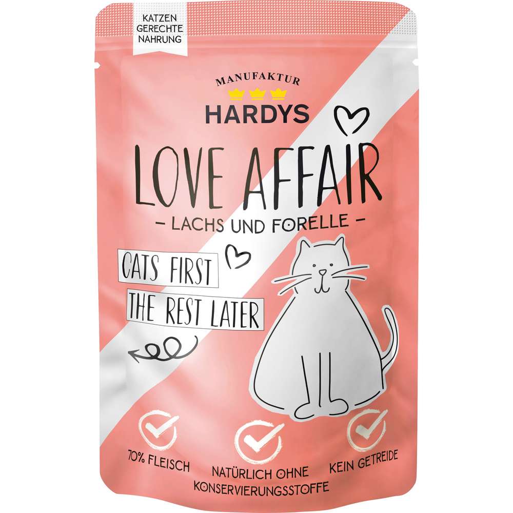 Produktabbildung Love Affair Katzen-Nassfutter, Lachs/Forelle