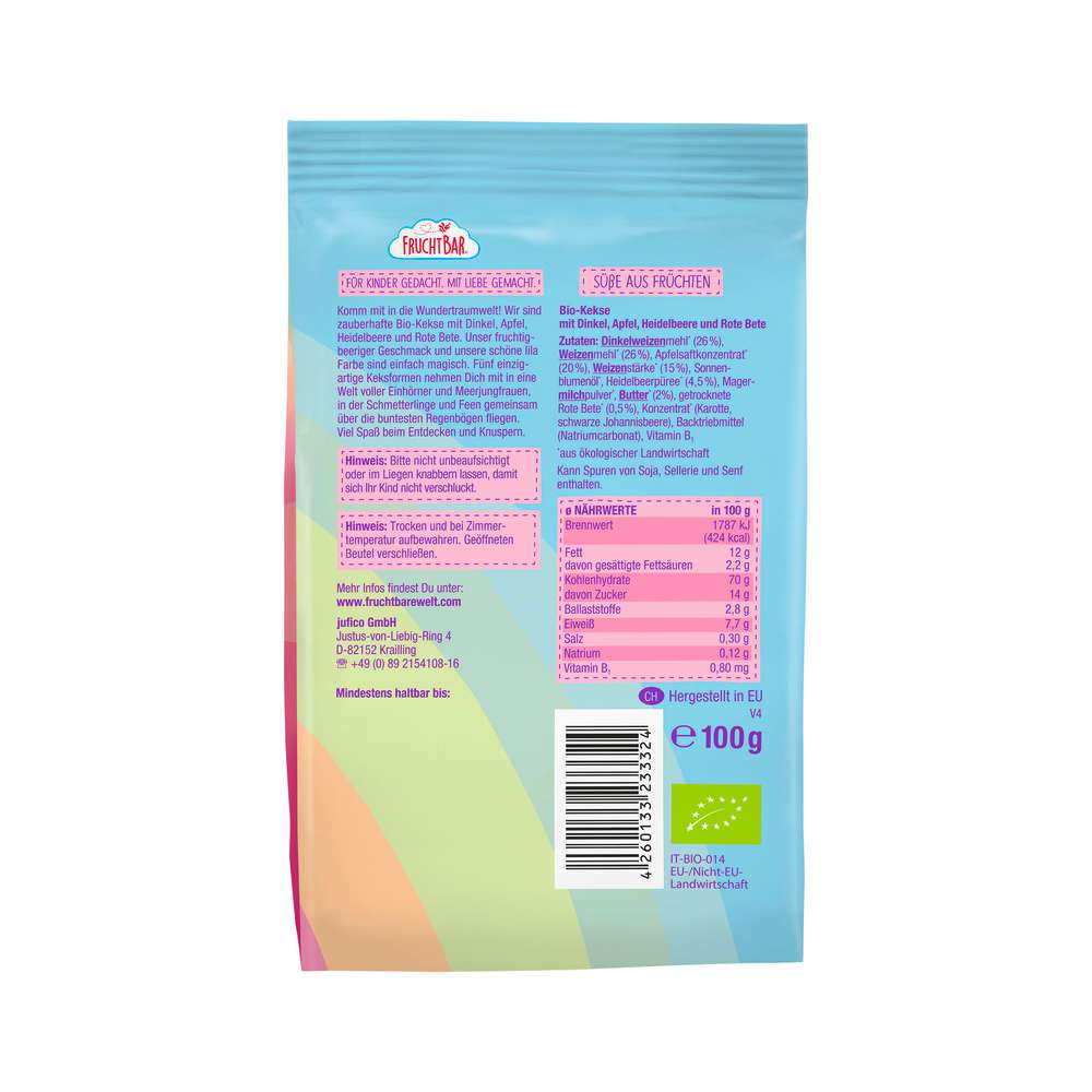 Produktabbildung Fruchtbar Bio-Wundertraum-Kekse mit Dinkel, Apfel & Heidelbeere