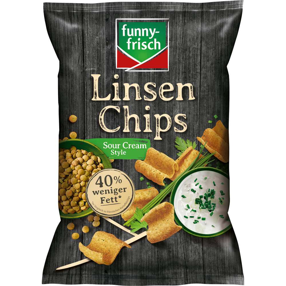 Produktabbildung funny-frisch Linsen Chips, Sour Cream