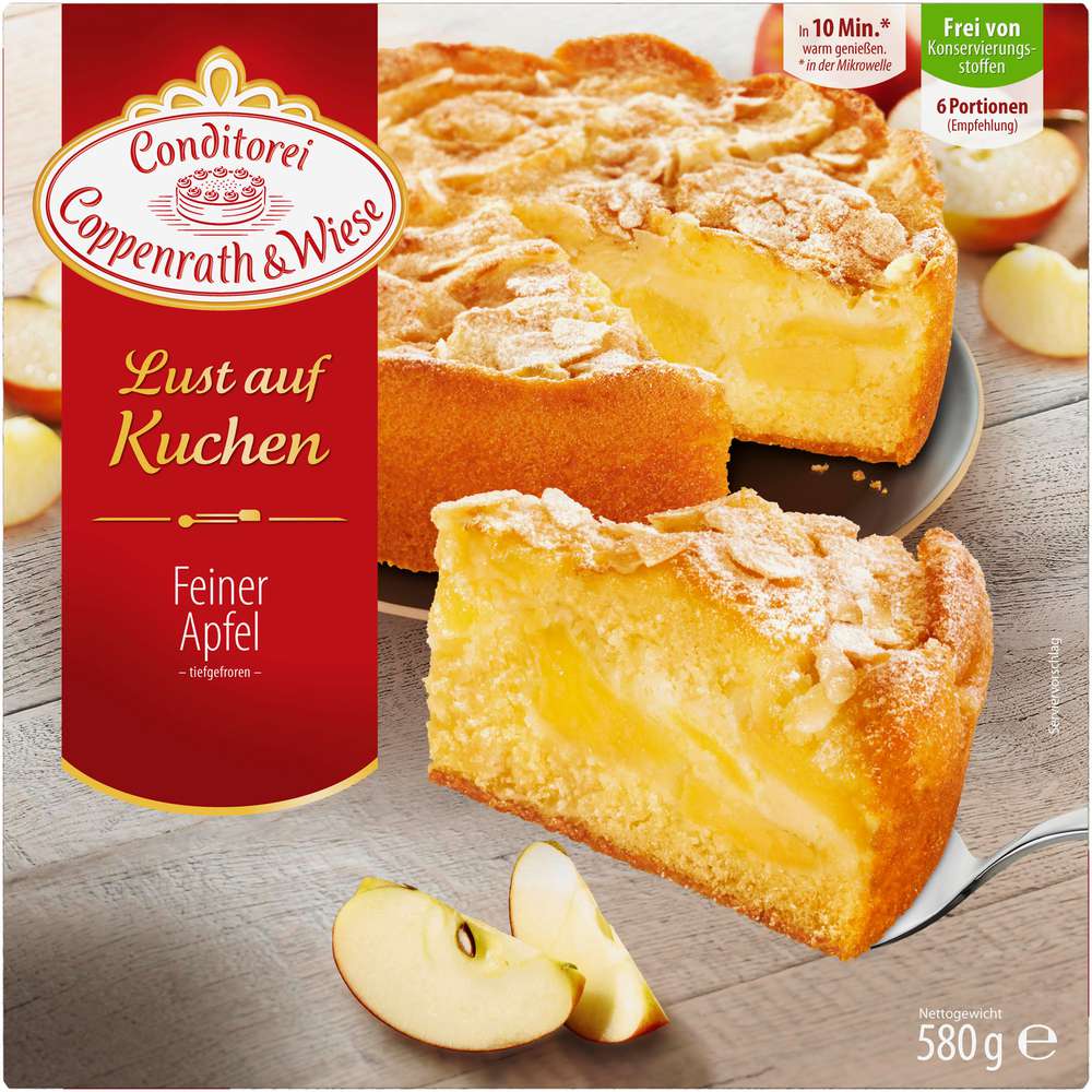 Produktabbildung Conditorei Coppenrath & Wiese Feiner Apfelkuchen, tiefgekühlt