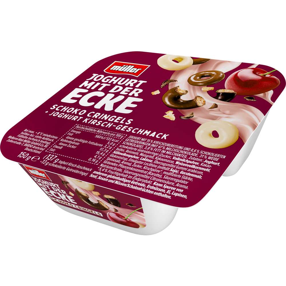 Produktabbildung Müller Joghurt mit der Ecke, Schoko Cringles