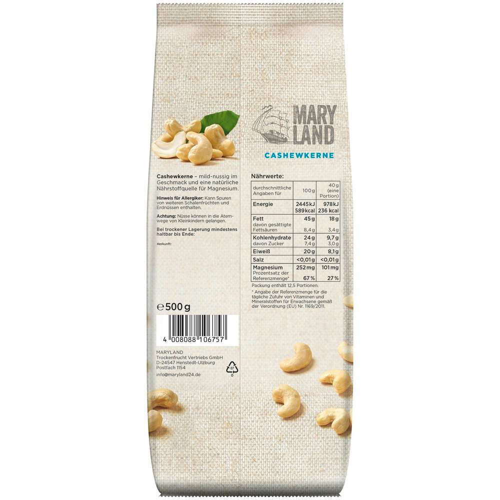Produktabbildung Maryland Cashewkerne