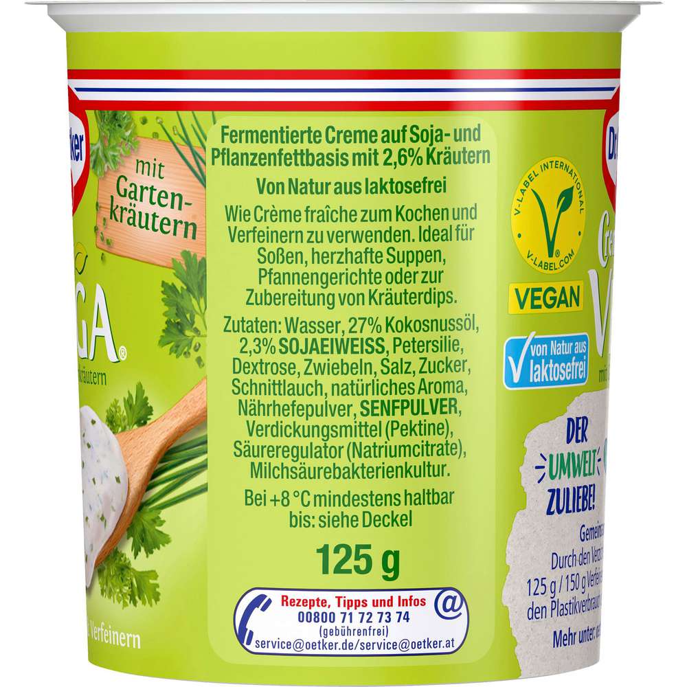 Produktabbildung Dr. Oetker Creme Vega Gartenkräuter