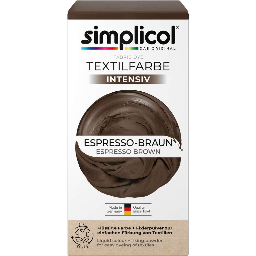 Produktabbildung simplicol Textilfarbe Intensiv, Espresso-Braun