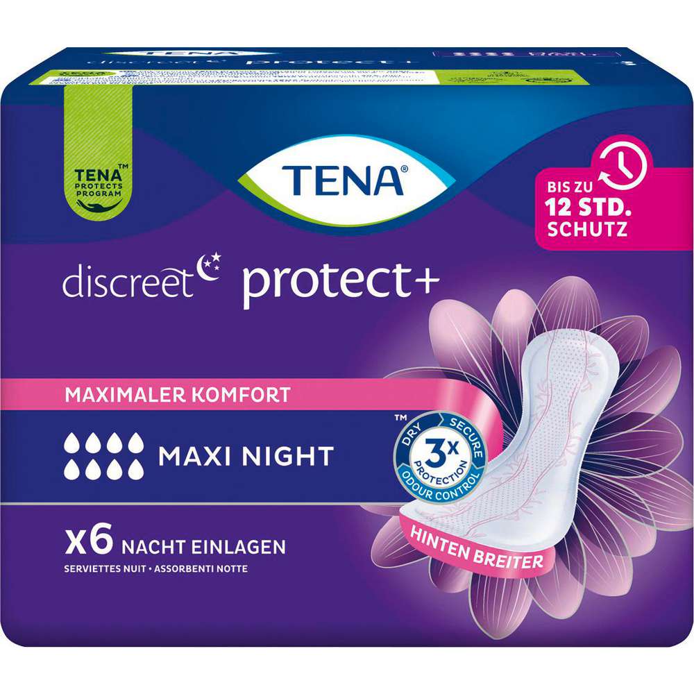Produktabbildung Tena Nacht Einlagen Discreet, Maxi Night