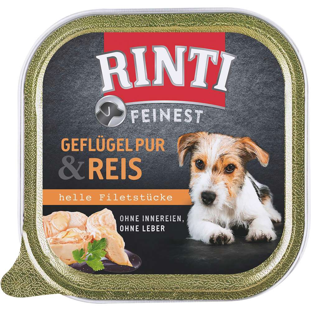 Produktabbildung Rinti Hunde-Nassfutter Feinest, Geflügel/Reis