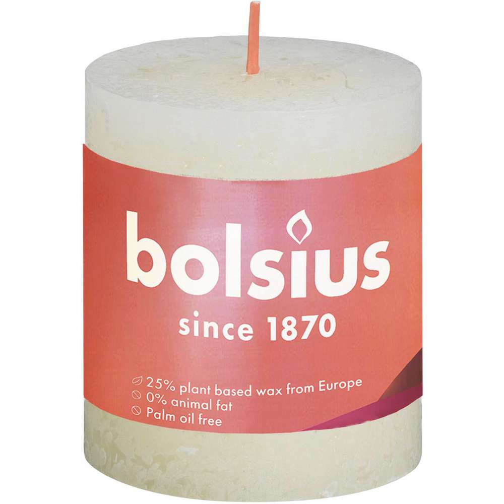Produktabbildung Bolsius Stumpenkerze 80/68 mm, Weiche Perle