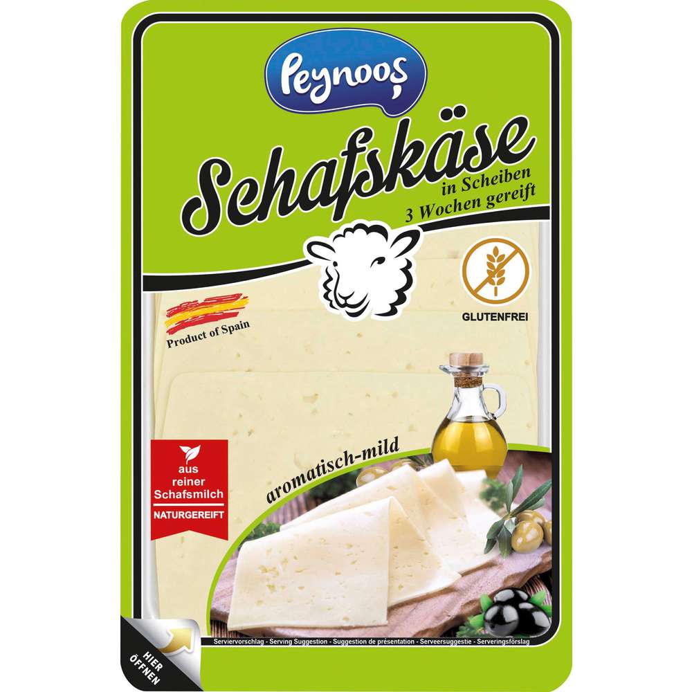 Produktabbildung Peynoos Schafskäse in Scheiben