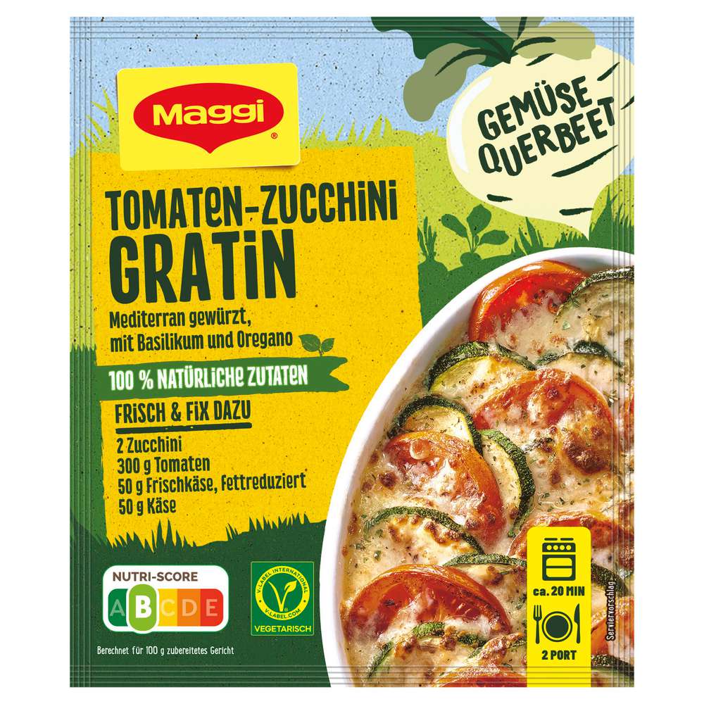 Produktabbildung Maggi Gewürzmischung Tomate-Zucchini Gratin