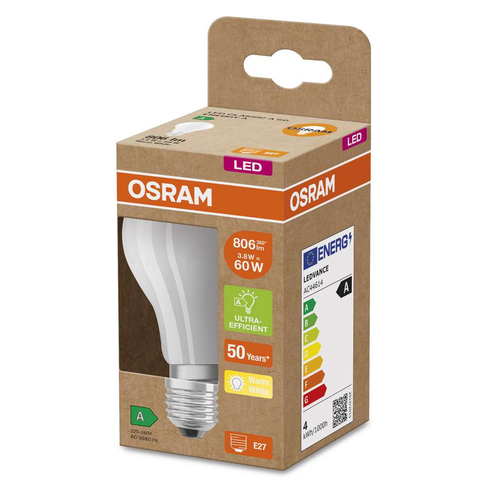 Produktabbildung Osram LED Glühbirne, 60 3,8 W/806lm, E27