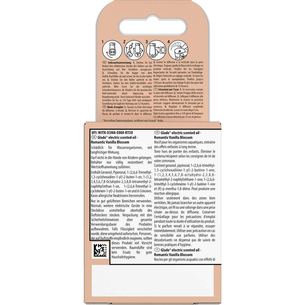 Produktabbildung Glade Duftstecker Electric Scented Oil Nachfüller, Romantic Vanilla