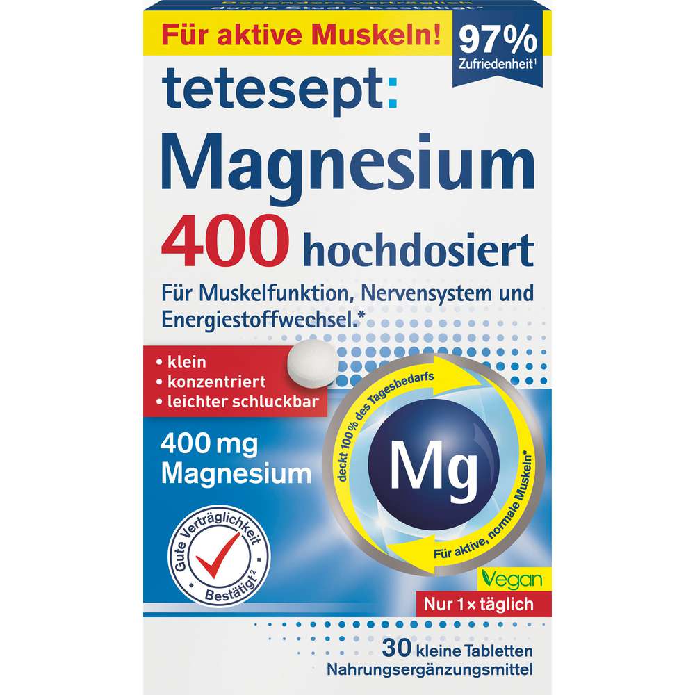 Produktabbildung tetesept Magnesium 400 hochdosiert