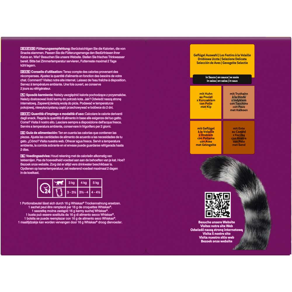 Produktabbildung Whiskas Katzen-Nassfutter, Geflügel in Sauce