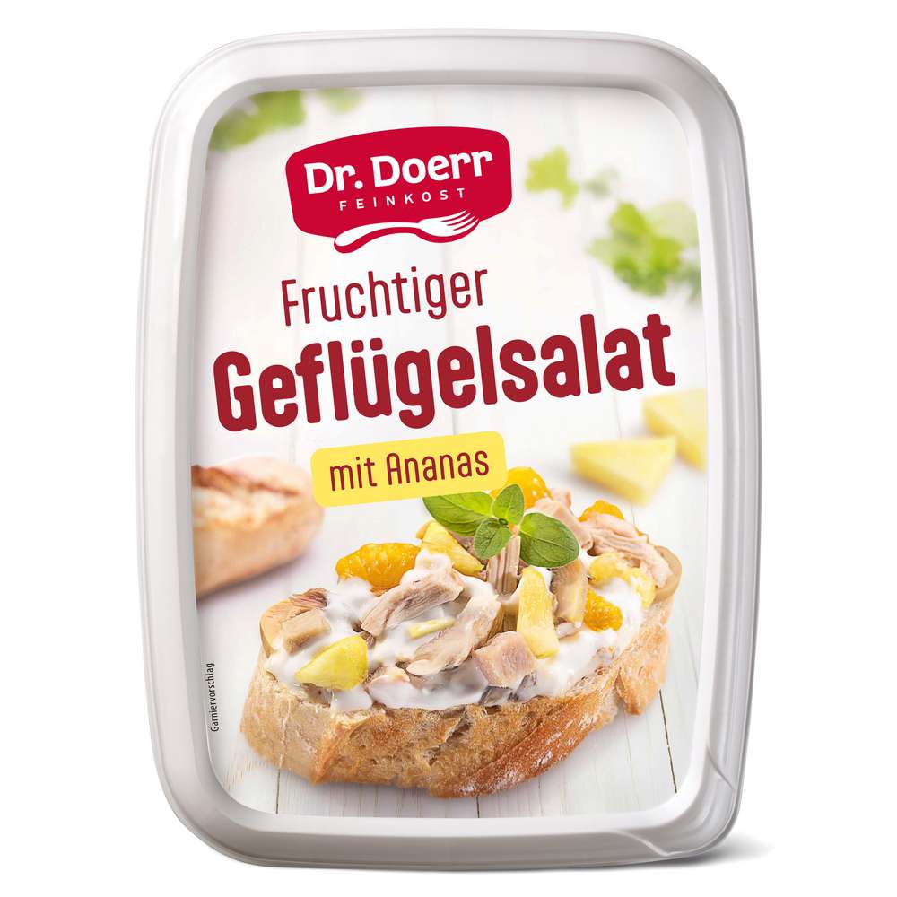 Produktabbildung Dr. Doerr Feinkostsalat, Geflügel mit Ananas