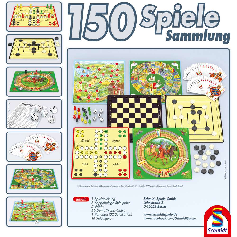 Produktabbildung Schmidt Spiele 150 Spiele Sammlung