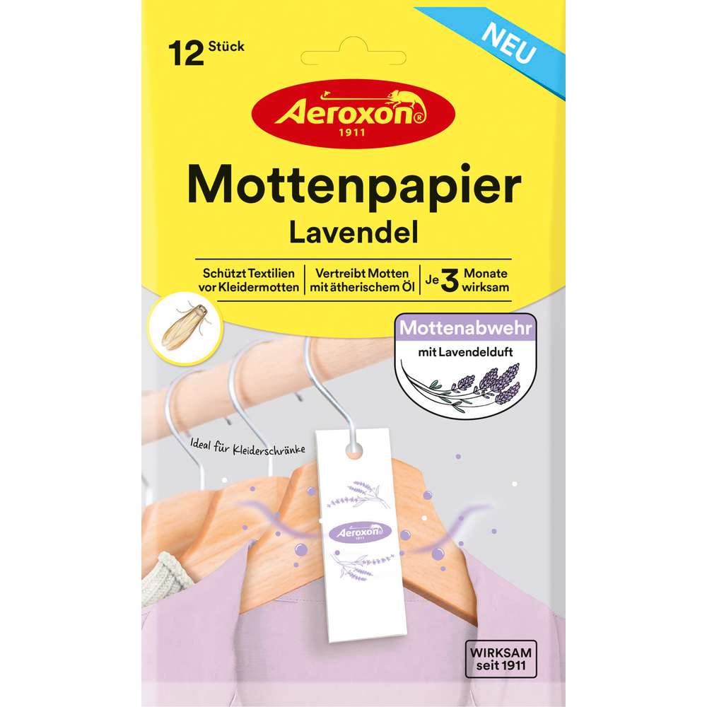 Produktabbildung Aeroxon Mottenpapier, Lavendel