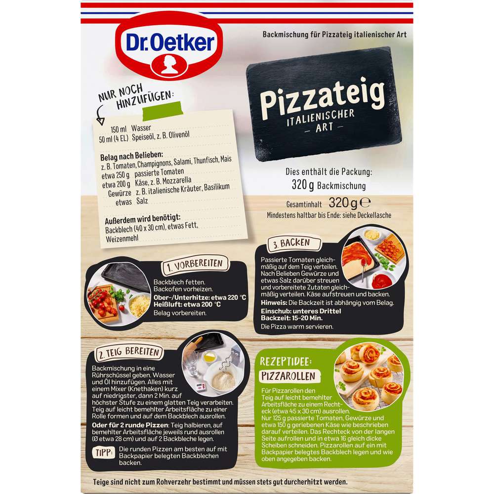 Produktabbildung Dr. Oetker Pizzateig Italienischer Art