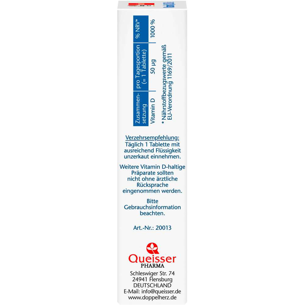 Produktabbildung Doppelherz Vitamin D3 2000IE aktiv