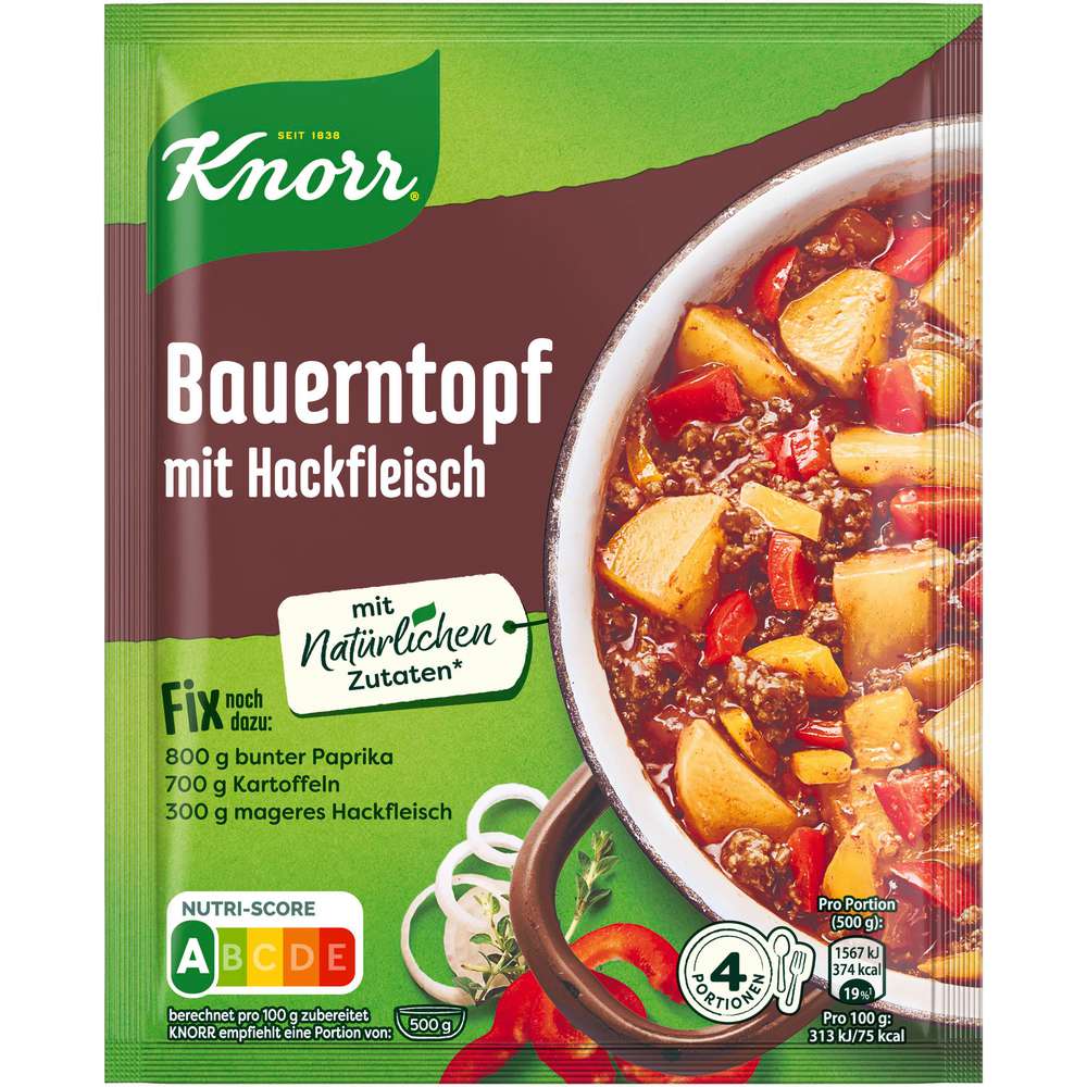 Produktabbildung Knorr Fix Würzmischung Bauerntopf mit Hackfleisch