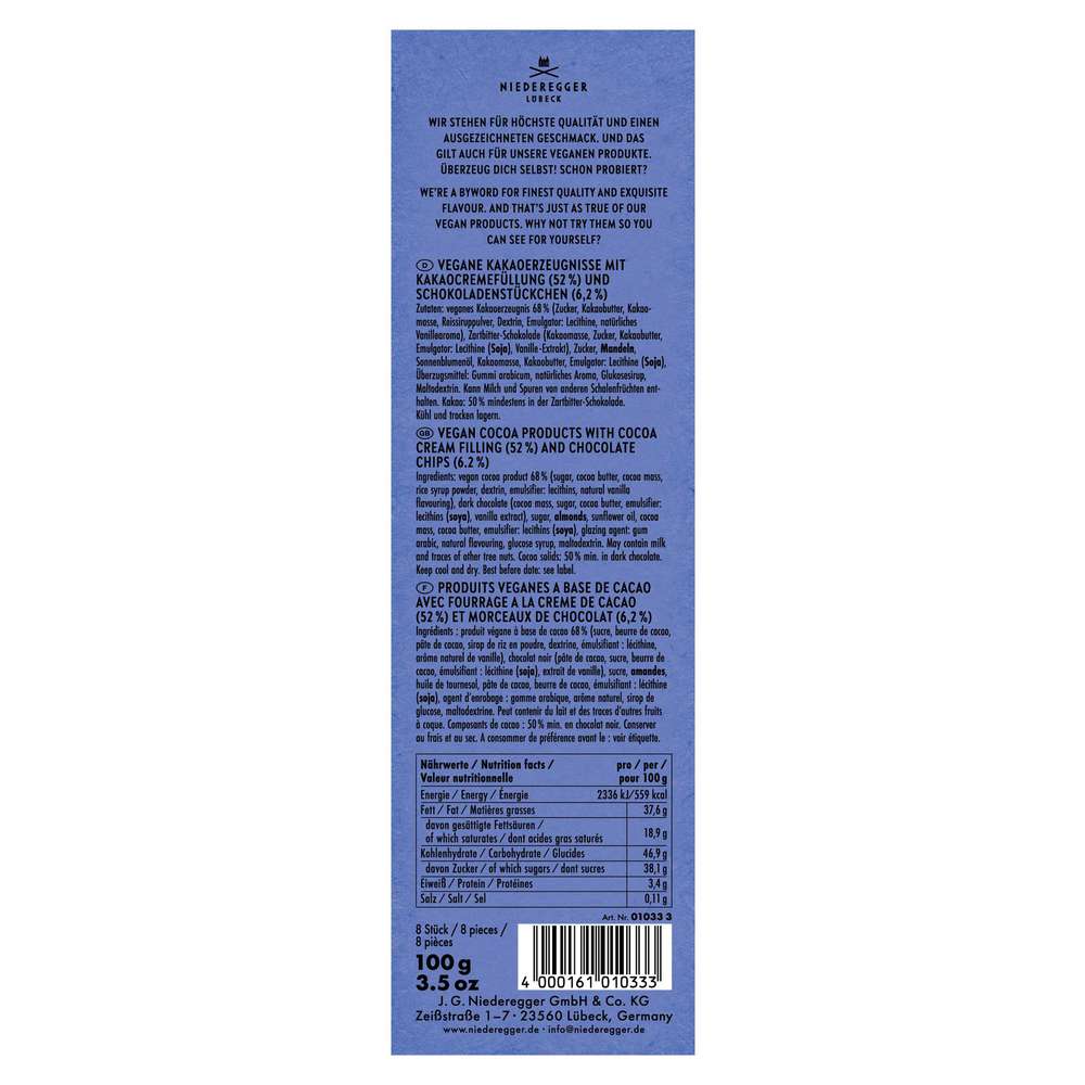 Produktabbildung Niederegger Vegane Pralinen Double-Choc