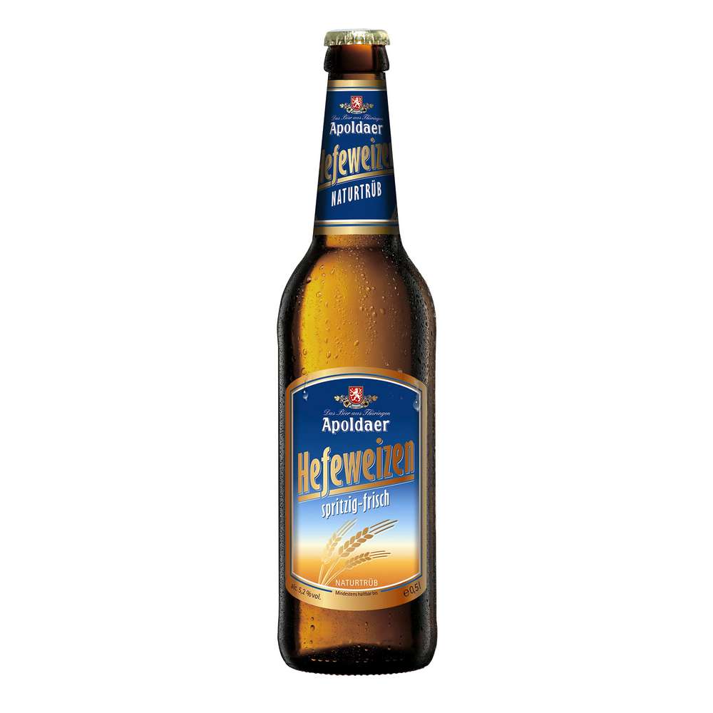 Produktabbildung Apoldaer Hefe-Weizenbier 5,2%