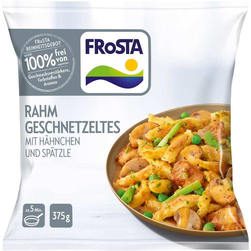Produktabbildung Frosta Rahm Geschnetzeltes mit Spätzle