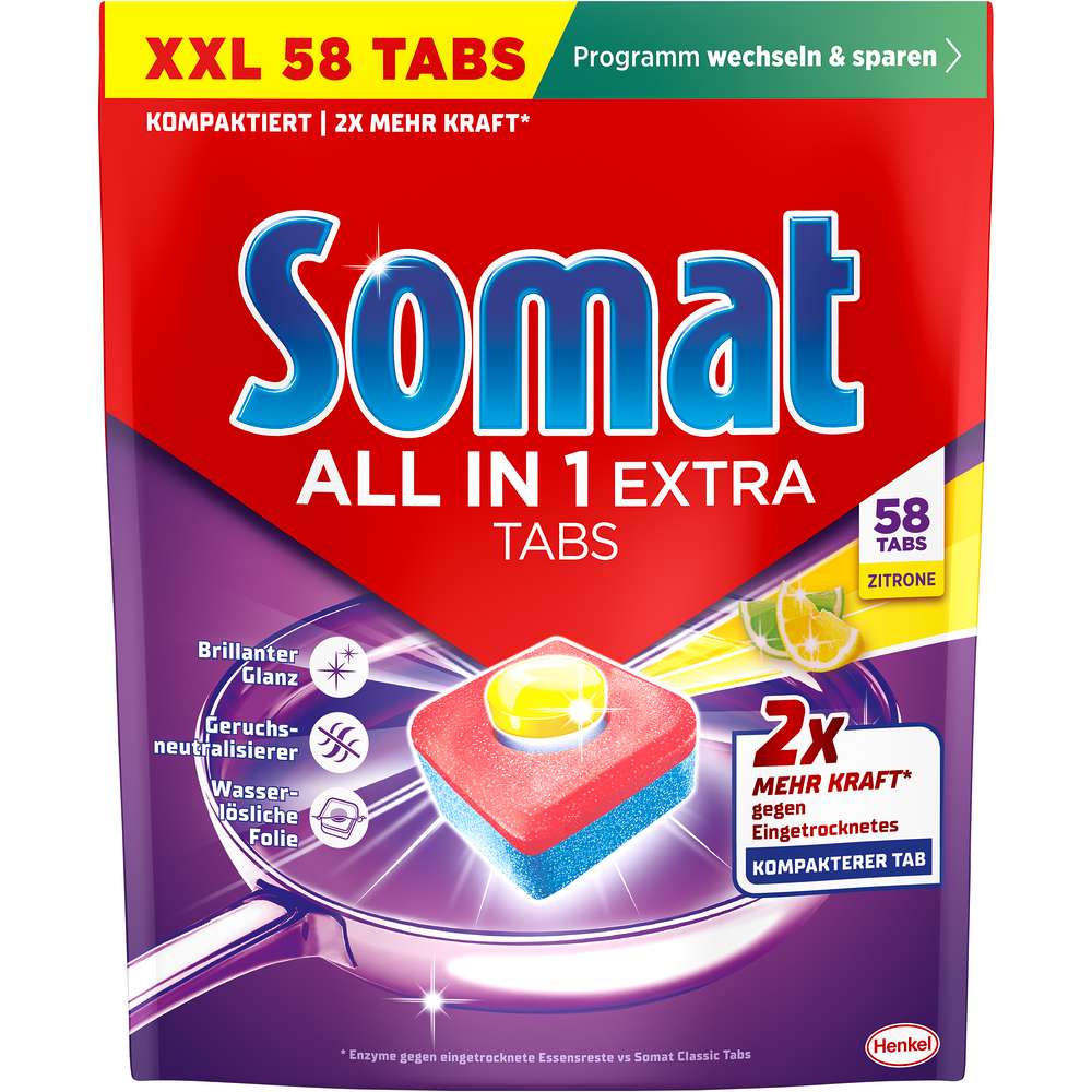 Produktabbildung Somat Spülmaschinen-Tab All in 1 Zitrone