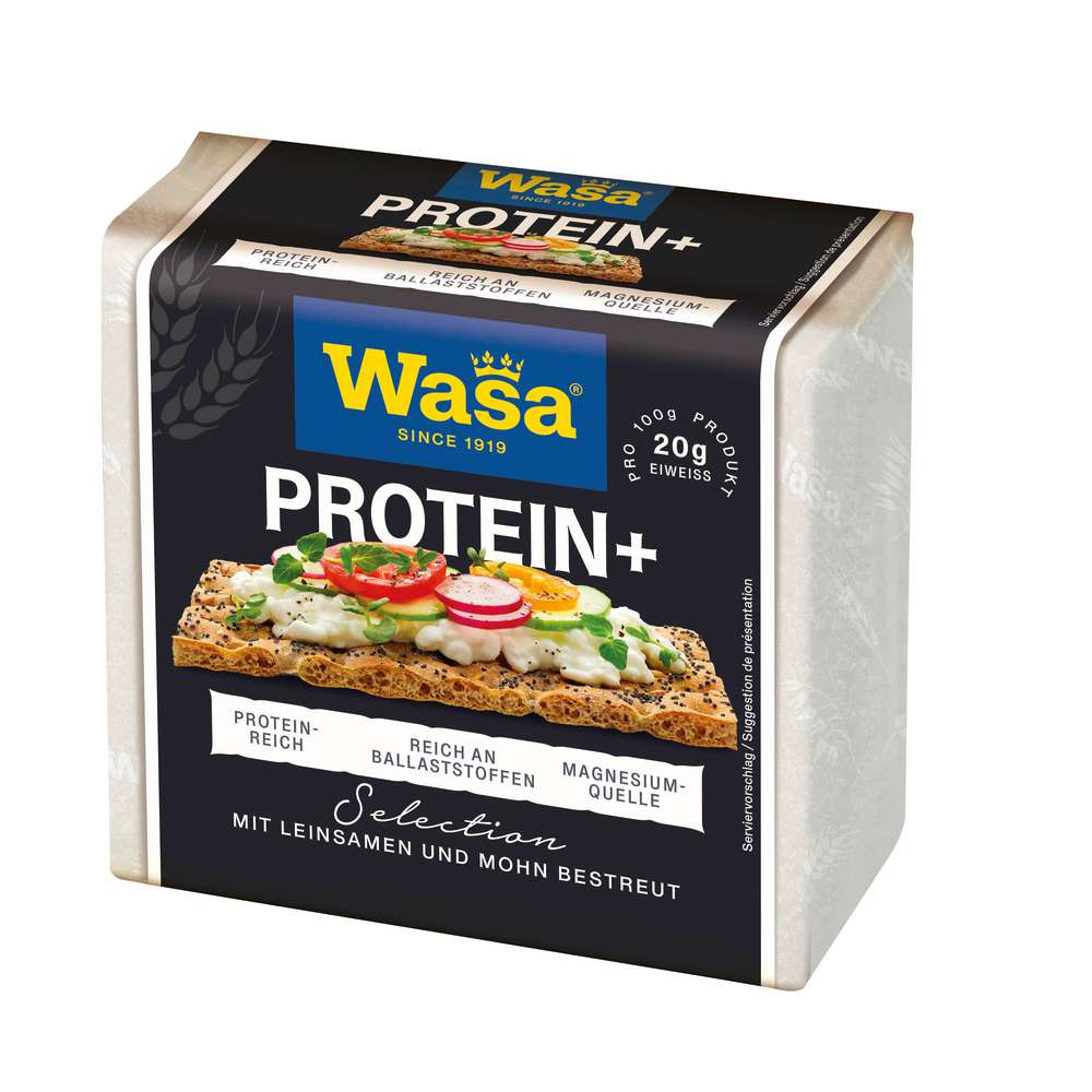 Produktabbildung Wasa Knäckebrot Protein +, mit Leinsamen & Mohn