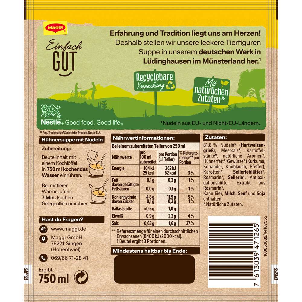 Produktabbildung Maggi Tierfigurensuppe
