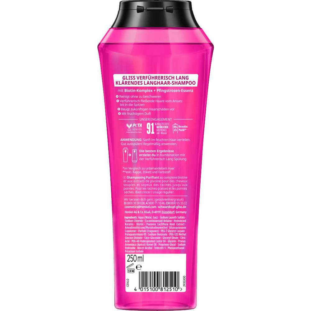 Produktabbildung Schwarzkopf Gliss Langhaar-Shampoo  