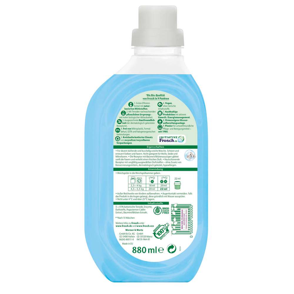 Produktabbildung Frosch Weichspüler, Baumwollblüte
