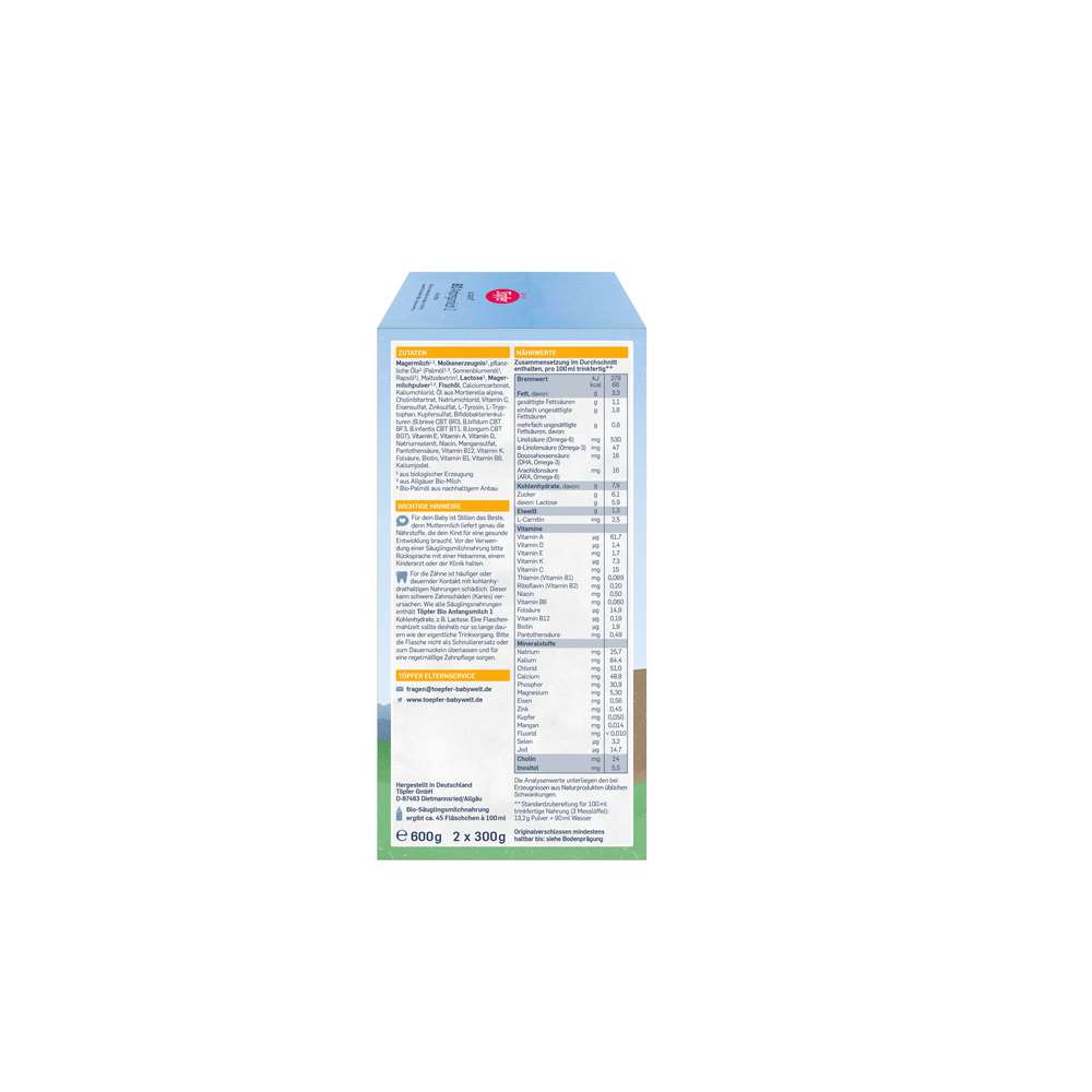 Produktabbildung Töpfer Lactana Anfangsmilch 1