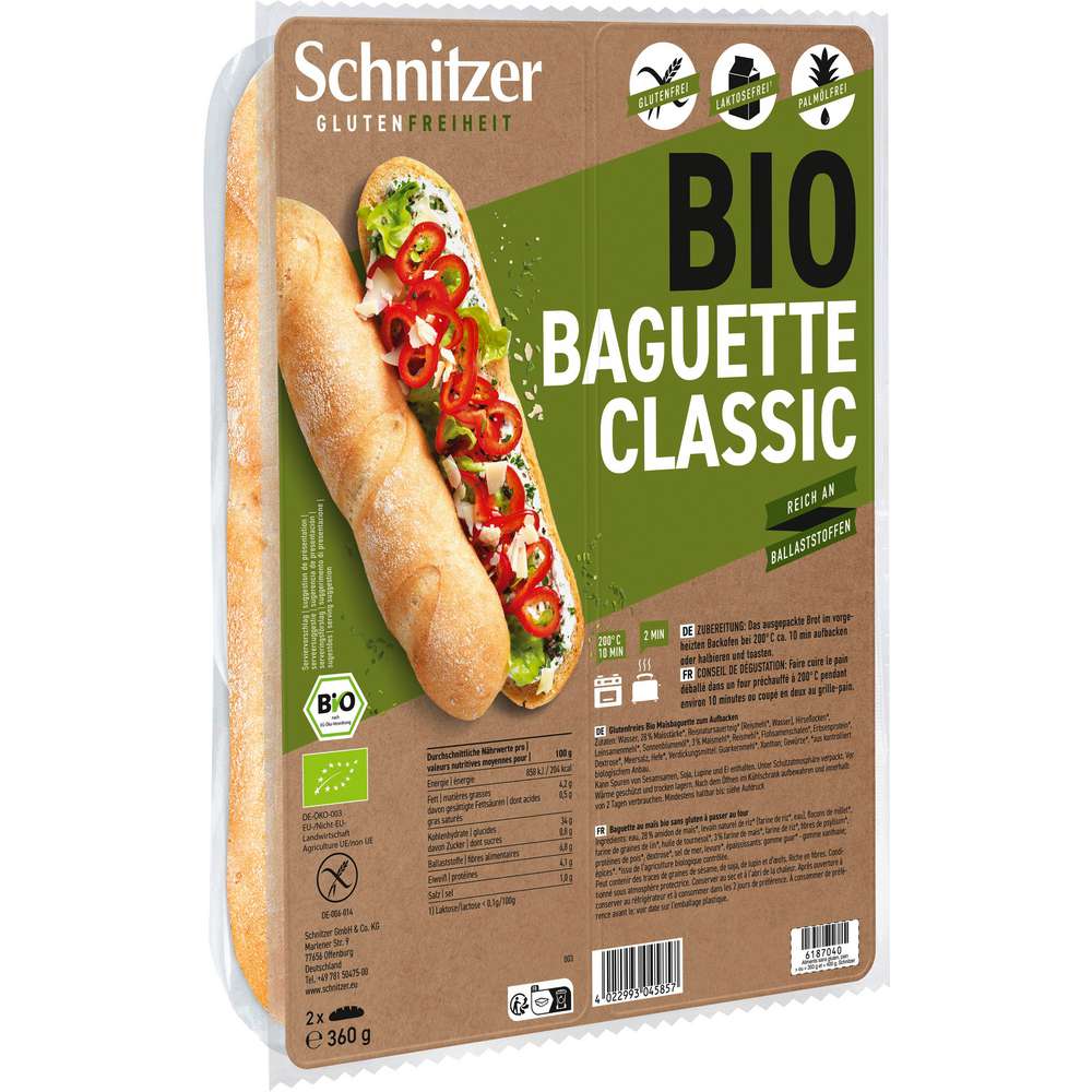 Produktabbildung Schnitzer Bio Baguette, Classic