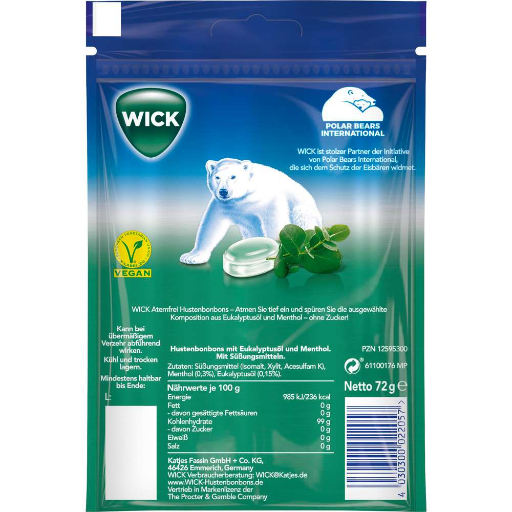 Produktabbildung Wick Bonbons Atemfrei, ohne Zucker