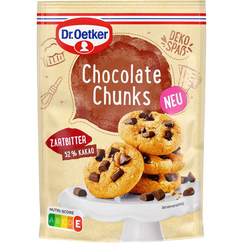 Produktabbildung Dr. Oetker Chocolate Chunks Schokostücke, Zartbitter