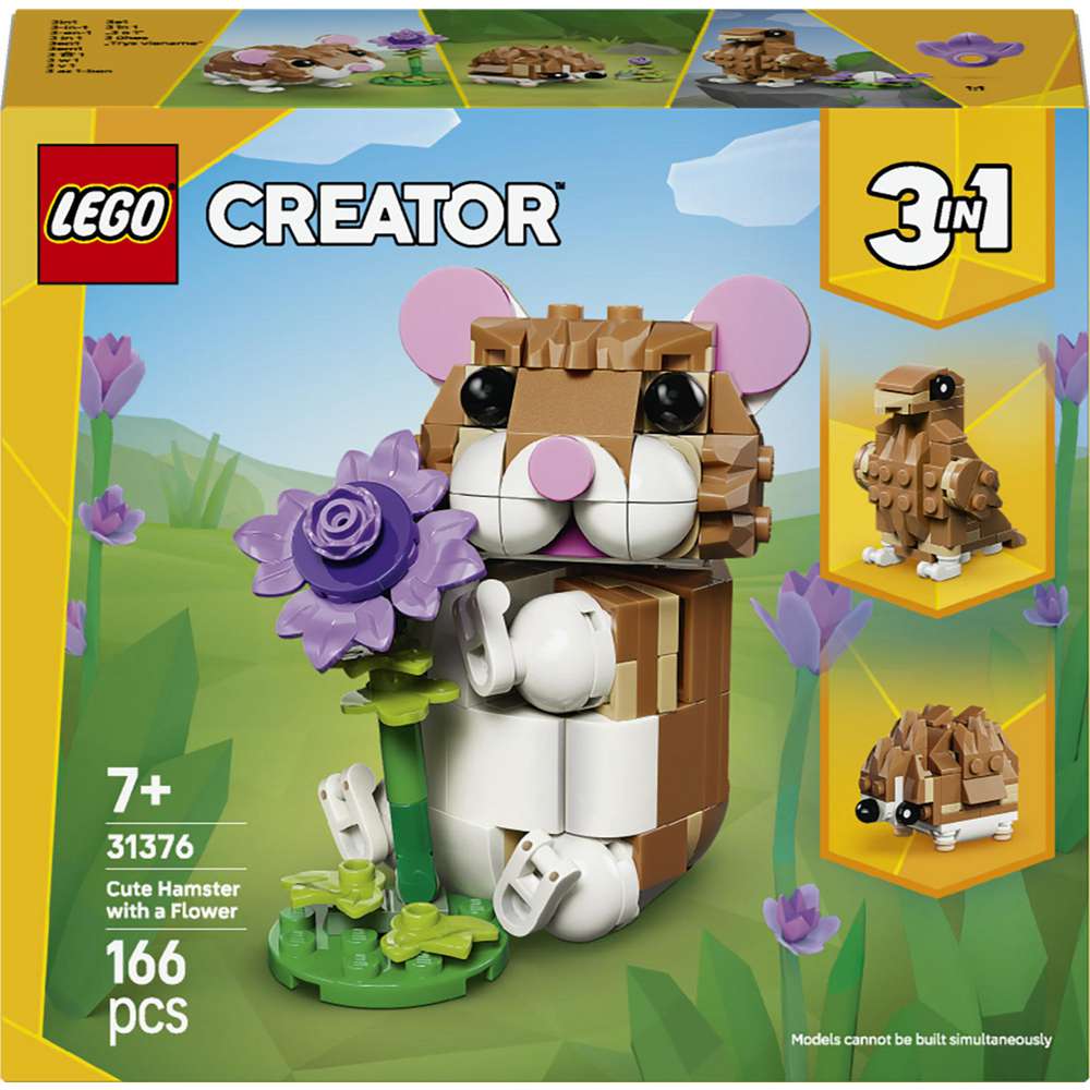 Produktabbildung Lego LEGO Creator 3-in-1-Set Niedlicher Hamster mit Blume 31376