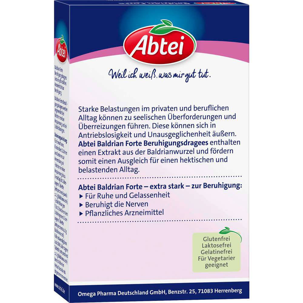 Produktabbildung Abtei Baldrian Forte Dragees