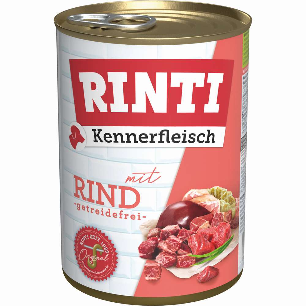 Produktabbildung Rinti Hunde-Nassfutter, Kennerfleisch, Rind