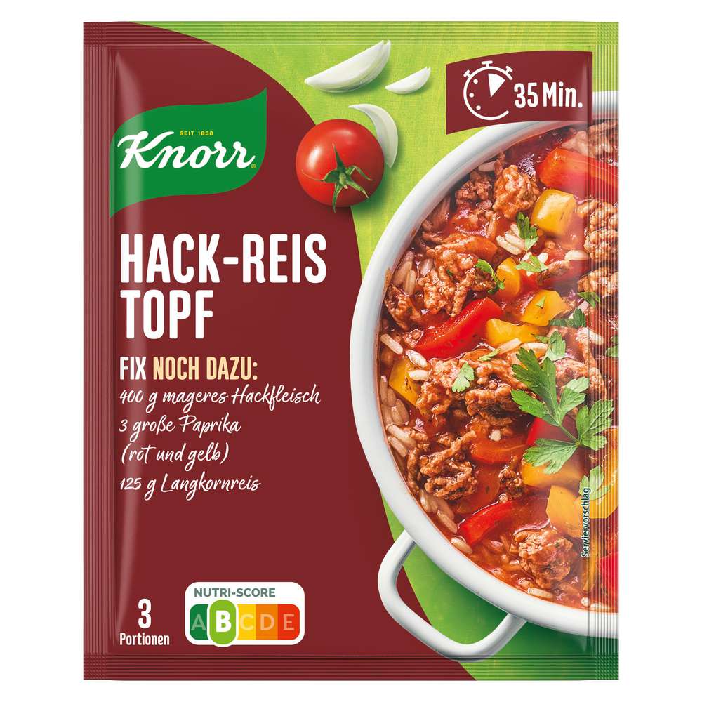 Produktabbildung Knorr Fix Würzmischung, Hack-Reis Topf