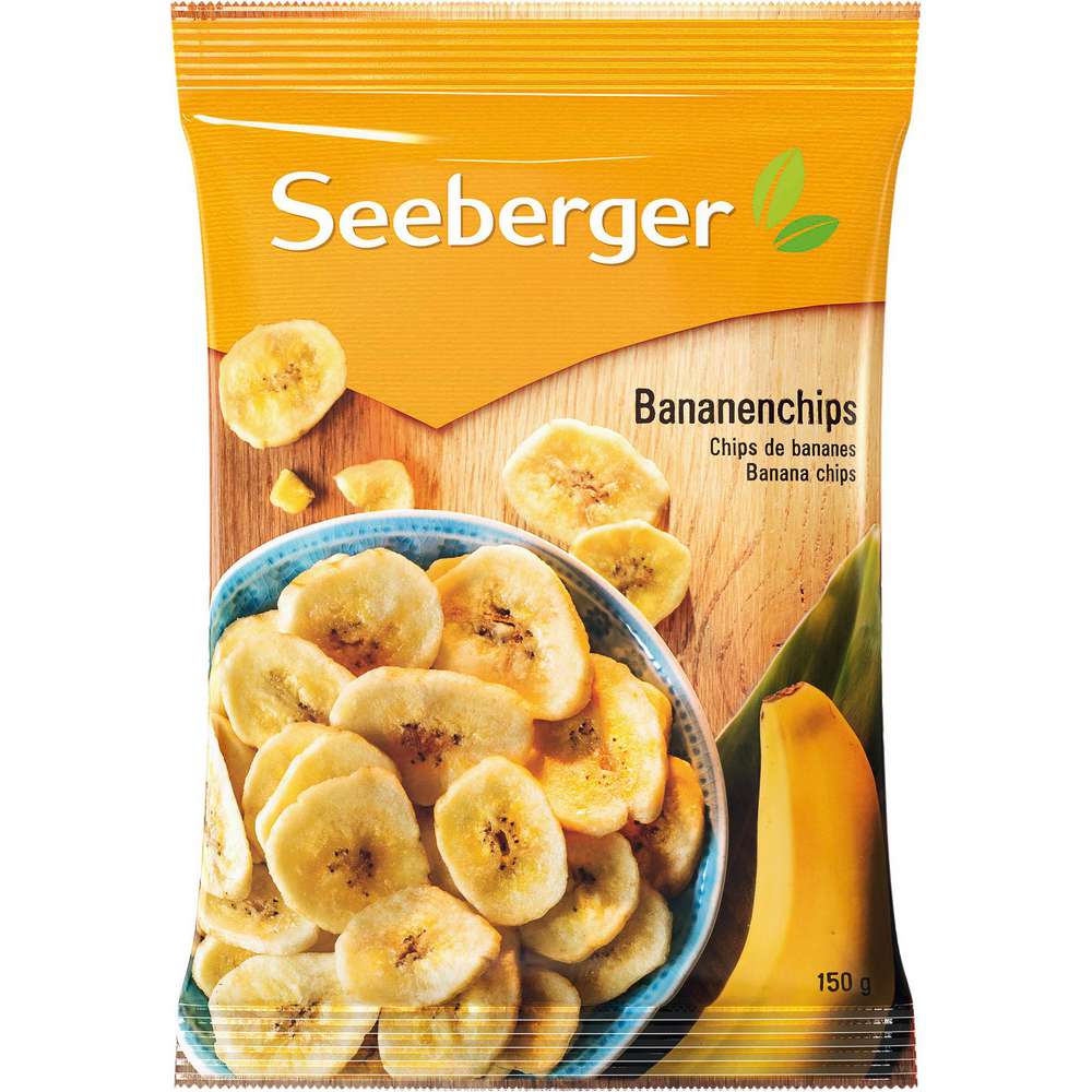 Produktabbildung Seeberger Bananenchips, gesüßt & getrocknet