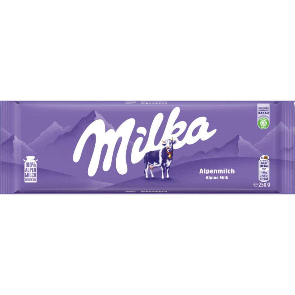 Produktabbildung Milka Tafelschokolade, Alpenmilch