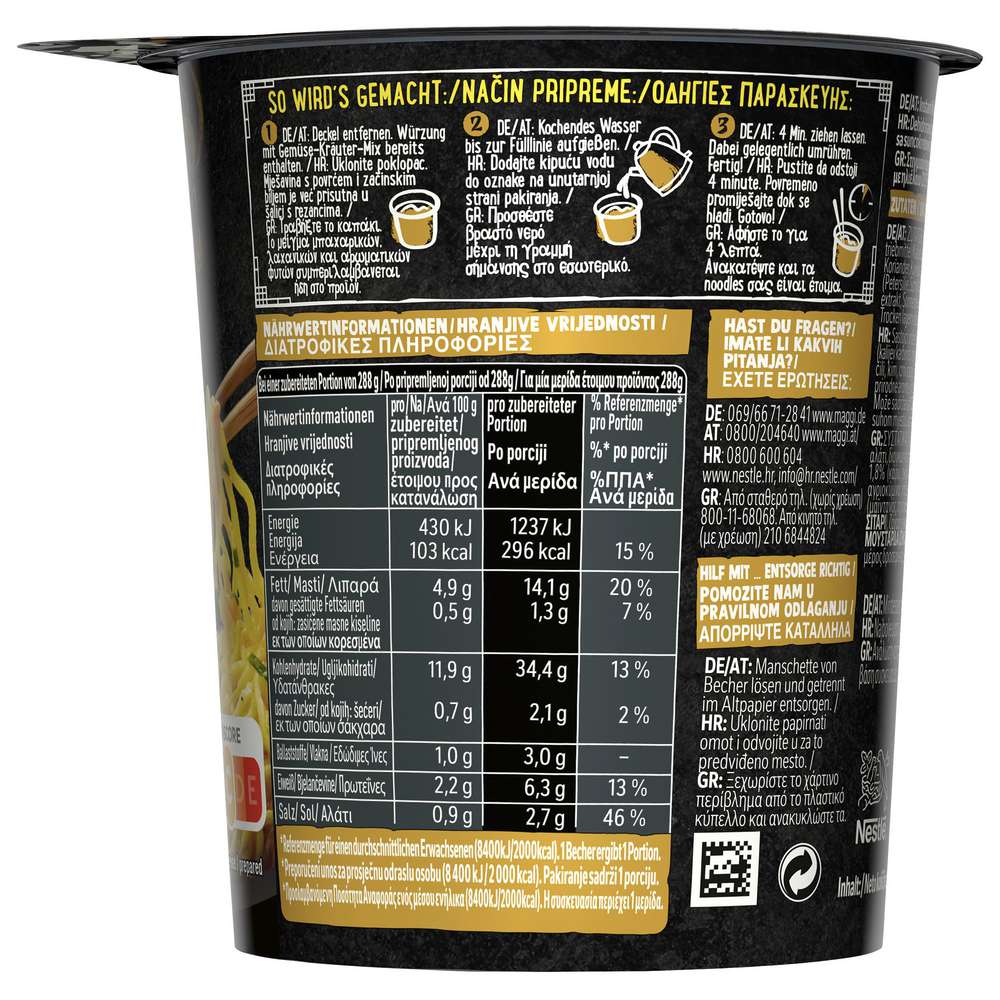 Produktabbildung Maggi Magic Asia Instant-Nudeln Cup, Curry